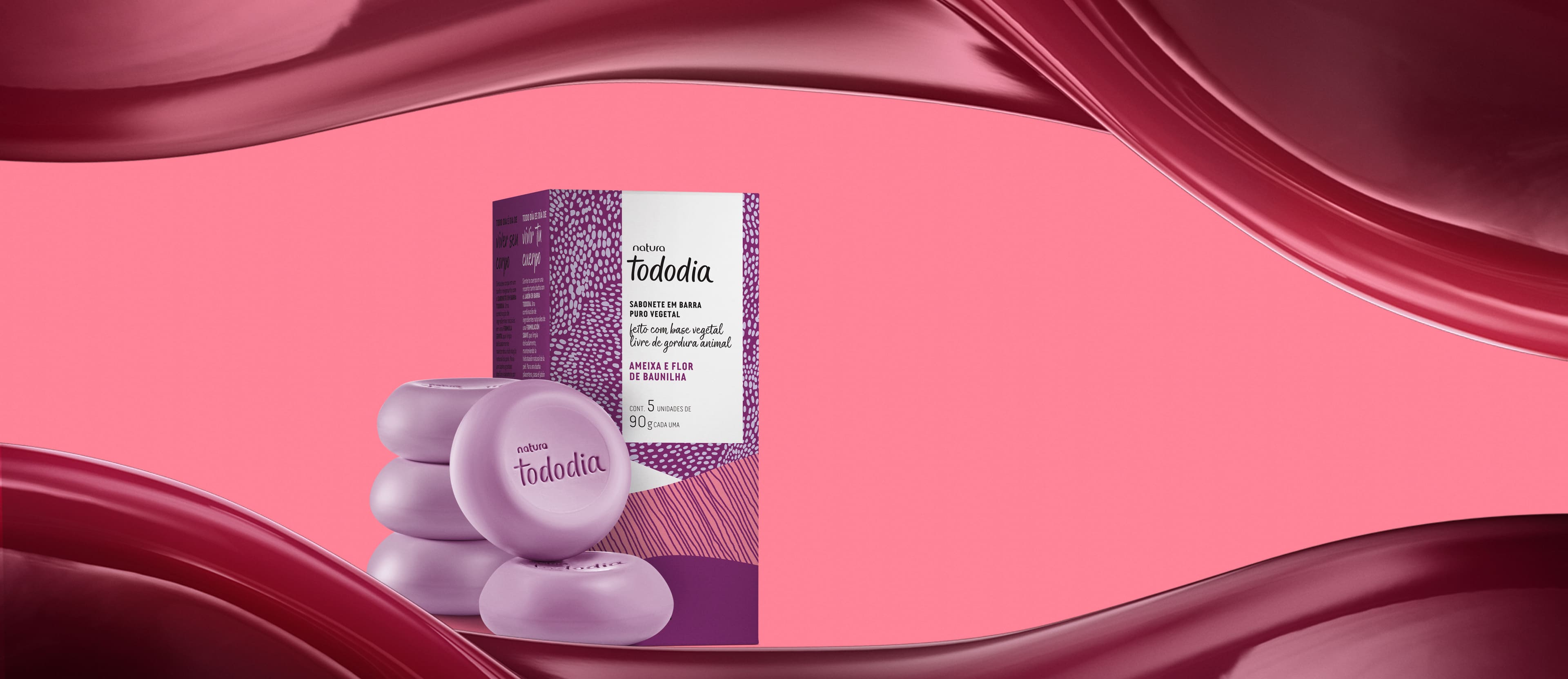 Sabonete em Barra Puro Vegetal Tododia Ameixa e Flor de Baunilha