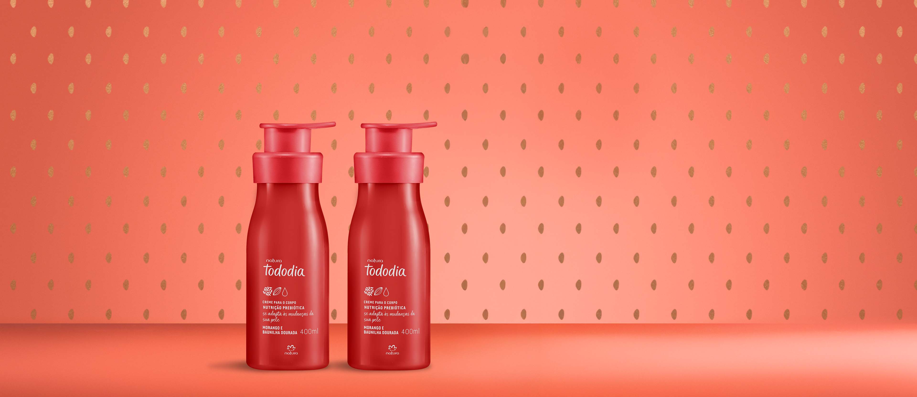 Kit Creme Corporal Tododia Morango e Baunilha Dourada (2 unidades)