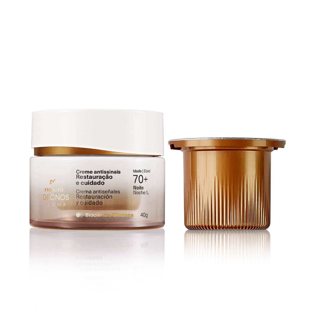 Kit Creme Antissinais 70+ Noite Chronos Derma com Refil