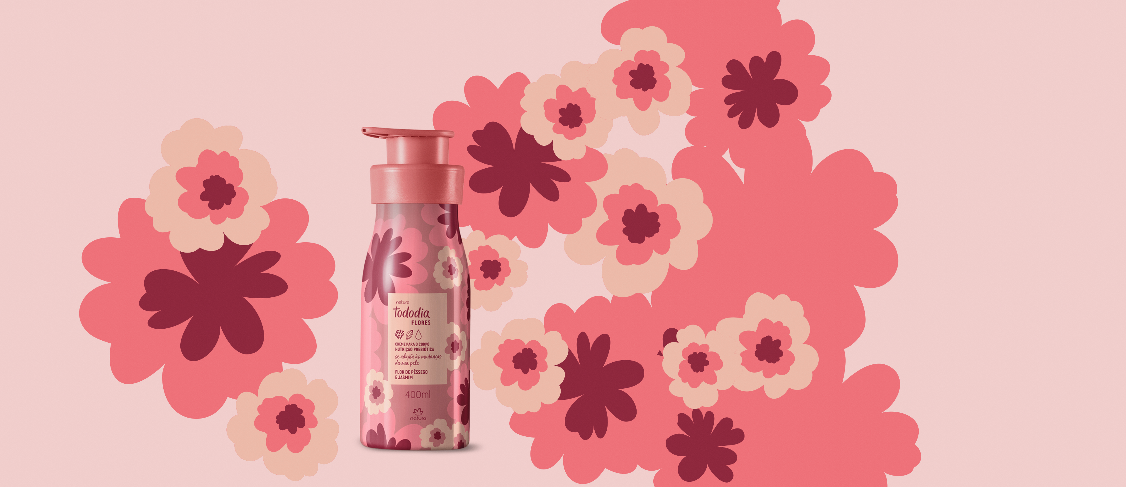 Creme Desodorante Nutritivo para o Corpo Tododia Flores