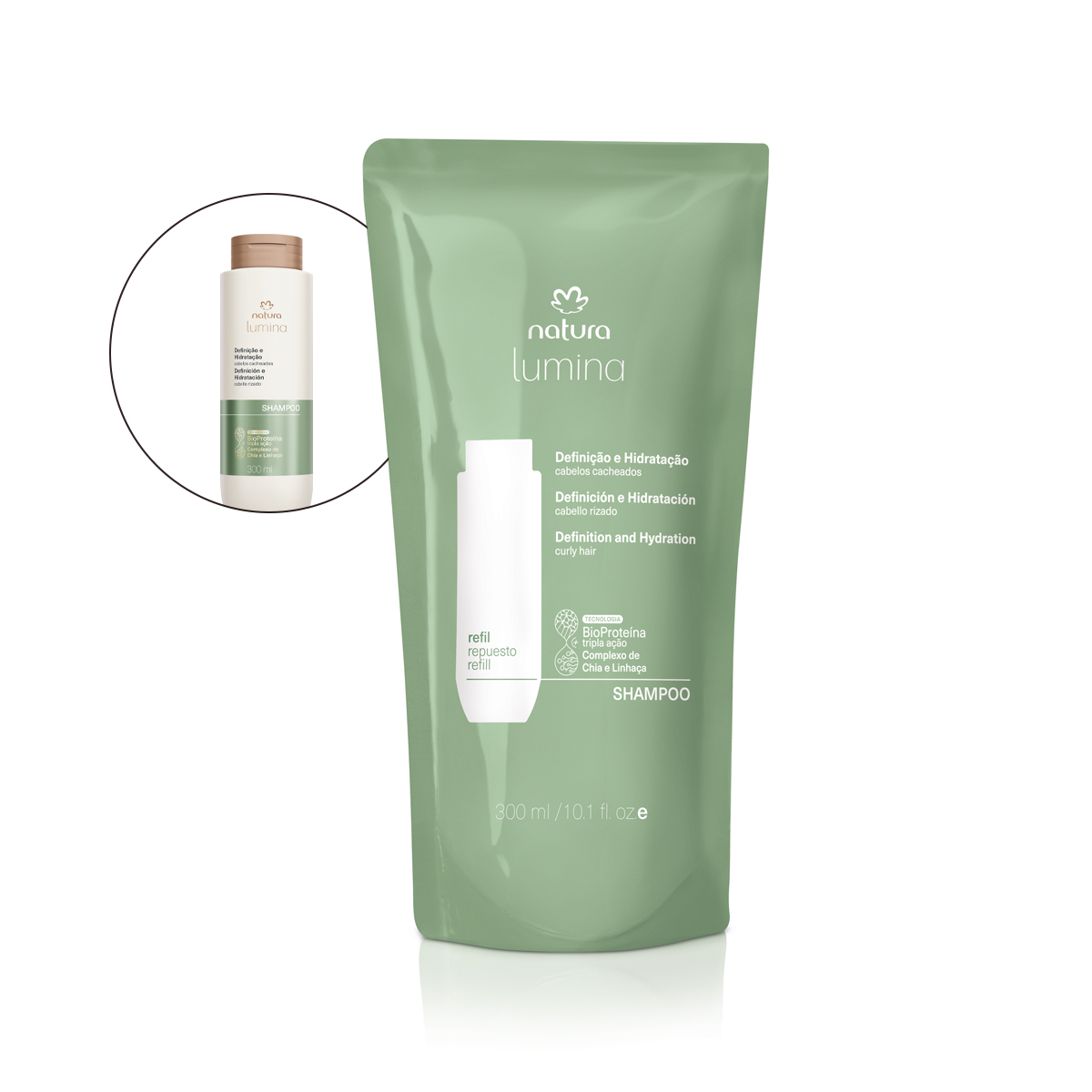 Refil Shampoo Cremoso para Definição e Hidratação de Cabelos Cacheados