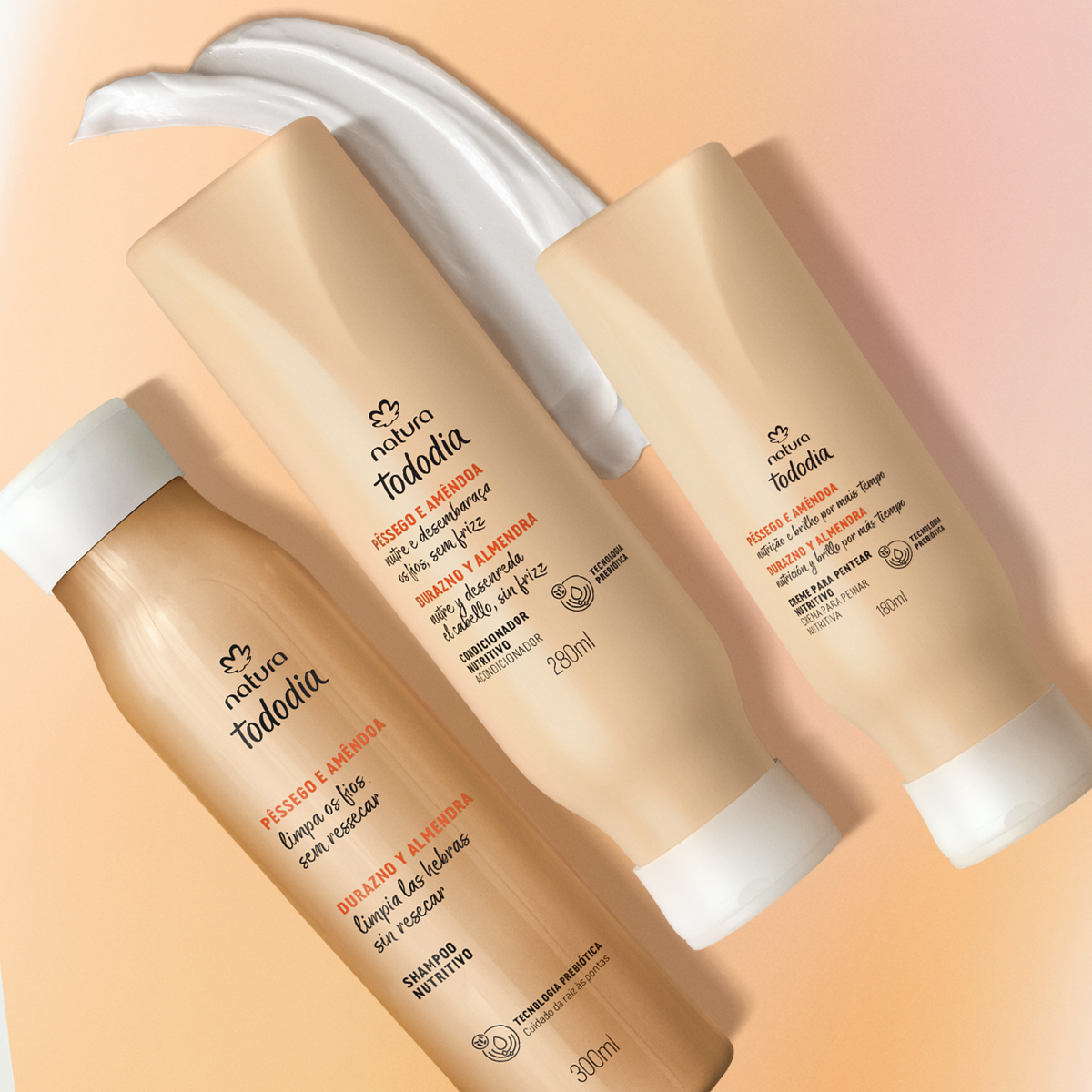 Kit Nutritivo Tododia Pêssego e Amêndoa (3 produtos)