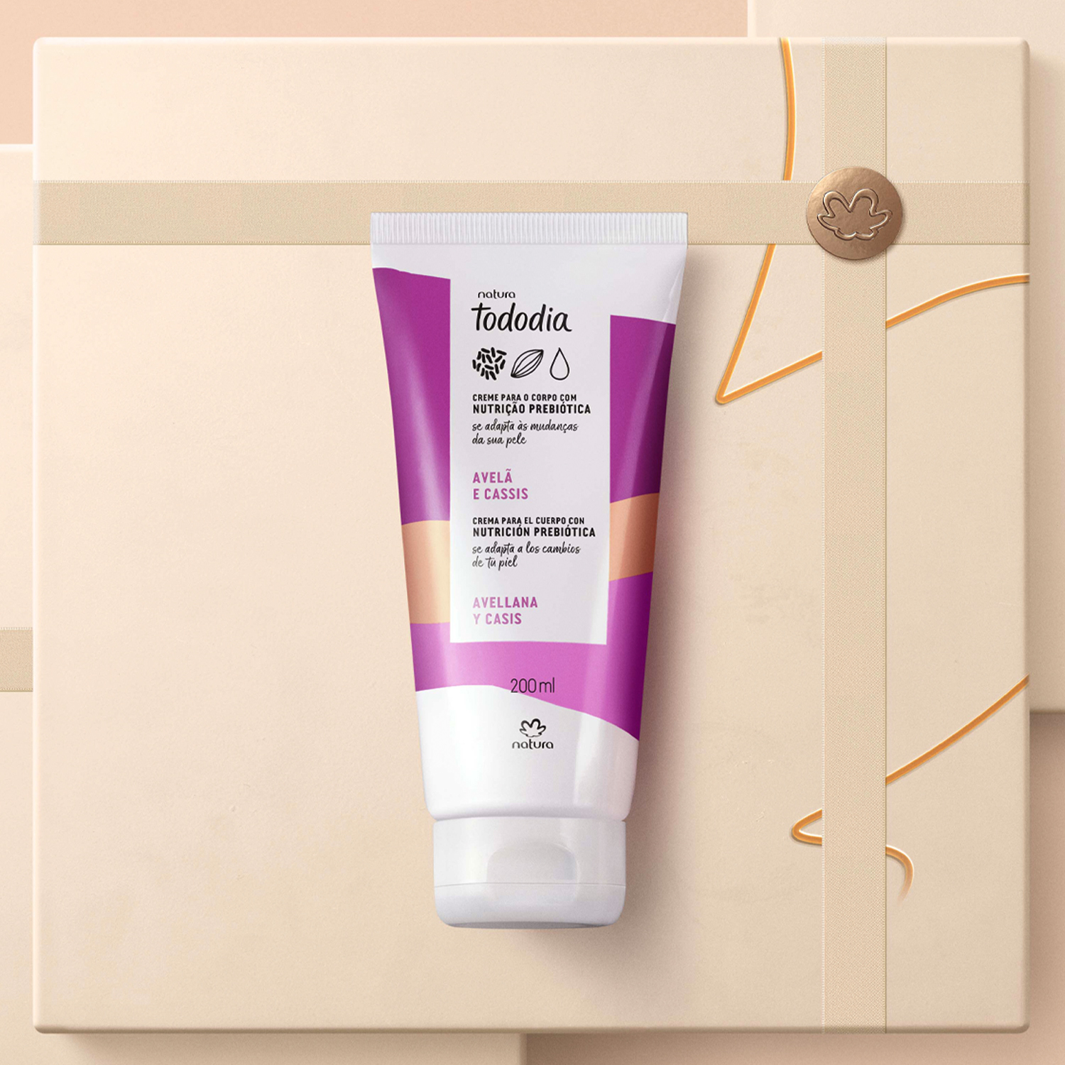 Creme Desodorante Nutritivo para o Corpo Tododia Avelã e Cassis