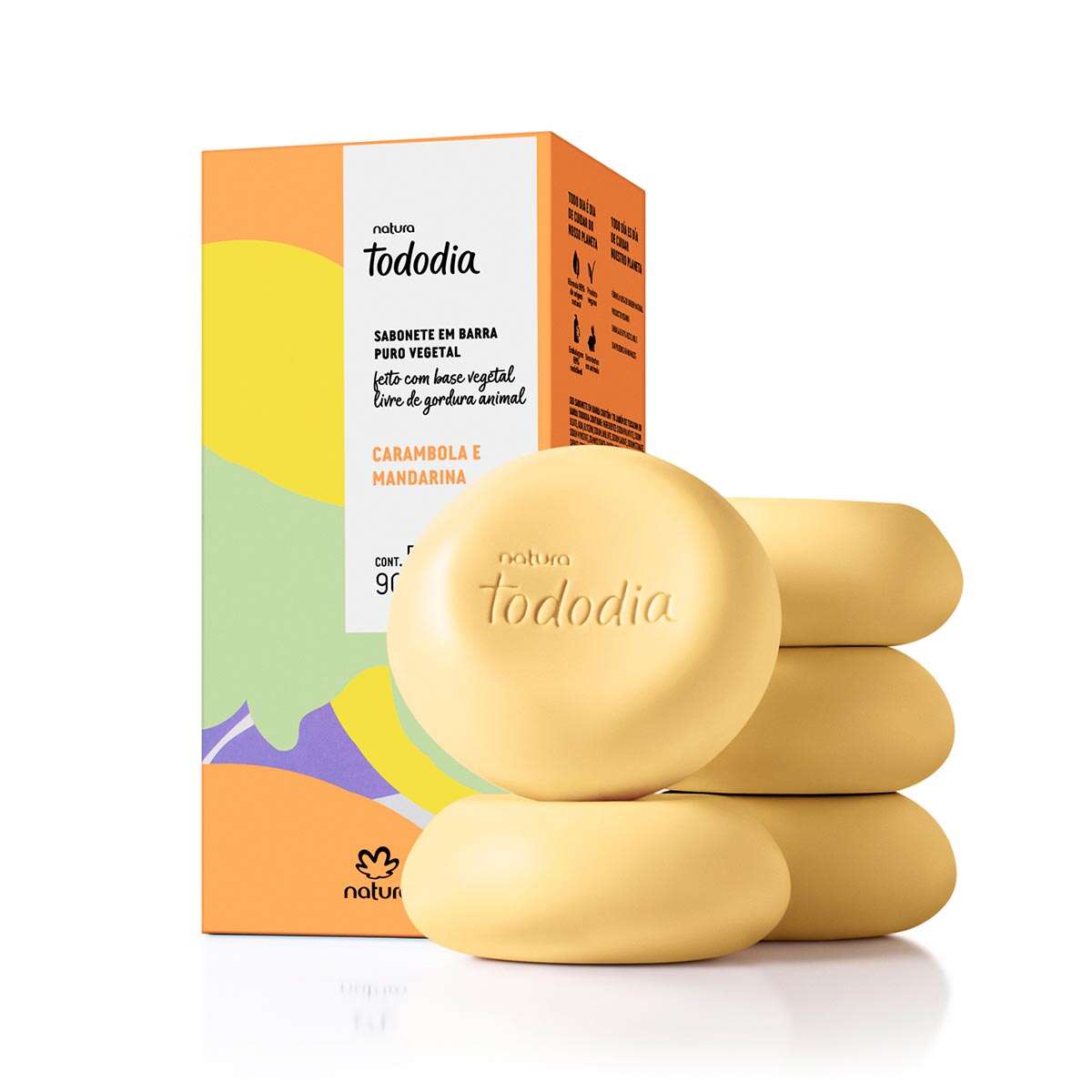 Sabonete em Barra Puro Vegetal Tododia Carambola e Mandarina