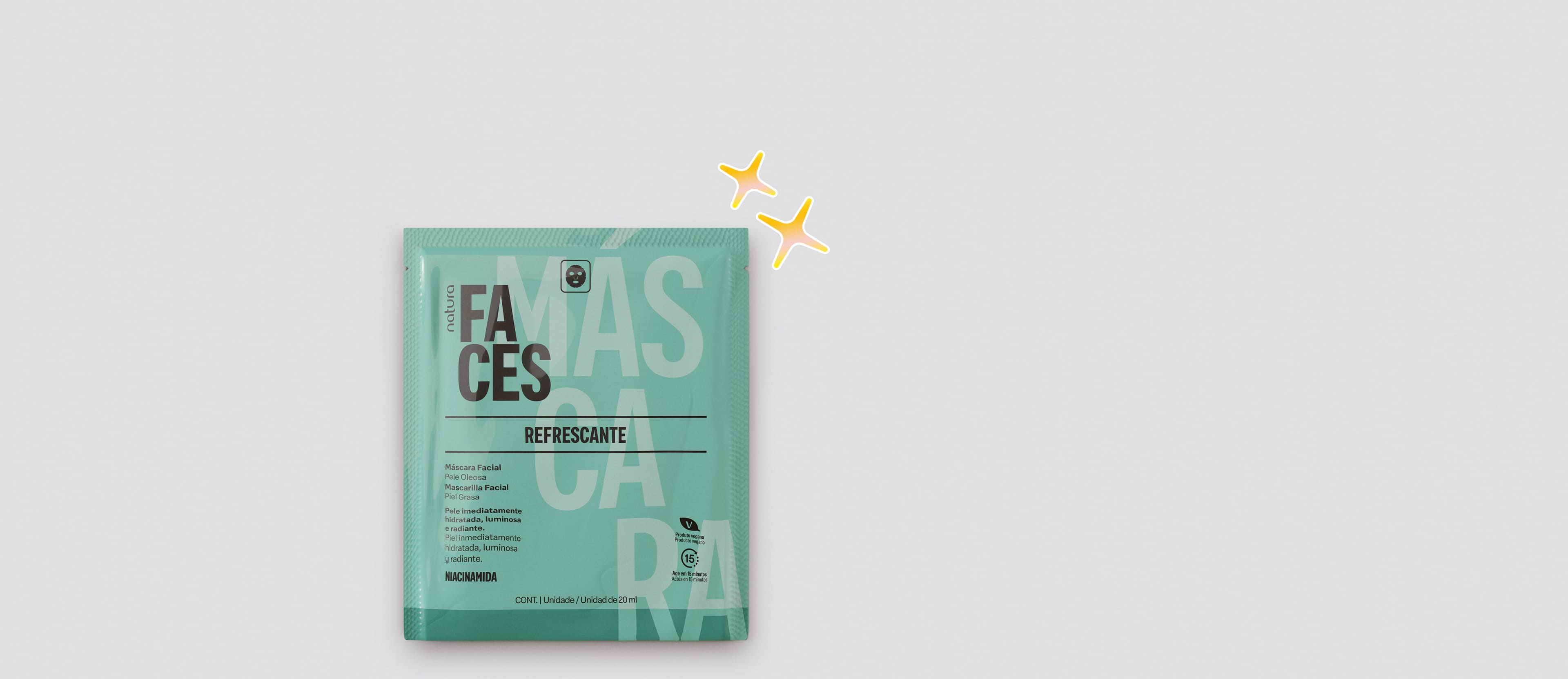 Máscara Facial Refrescante Faces 20 ml