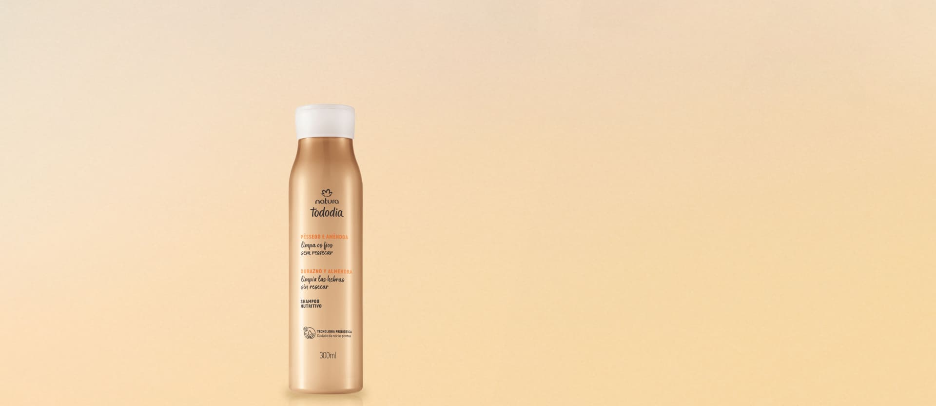 Shampoo Nutritivo Tododia Pêssego e Amêndoa 300 ml