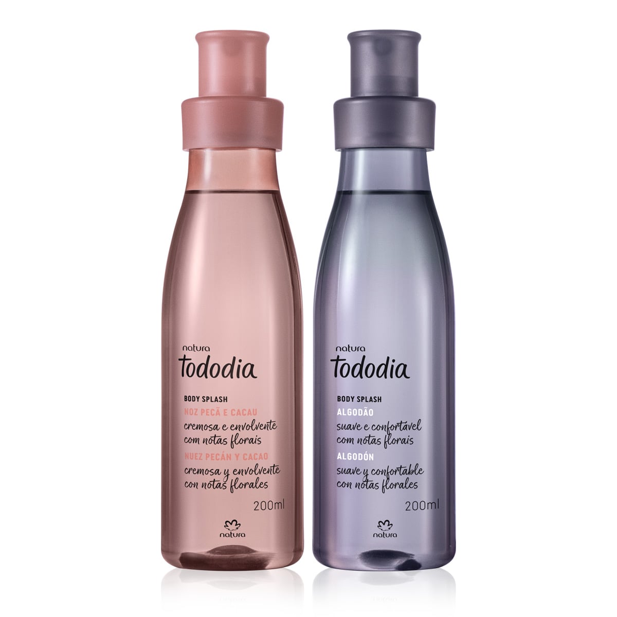 Kit Body Splash Tododia Noz Pecã e Cacau e Algodão (2 produtos)