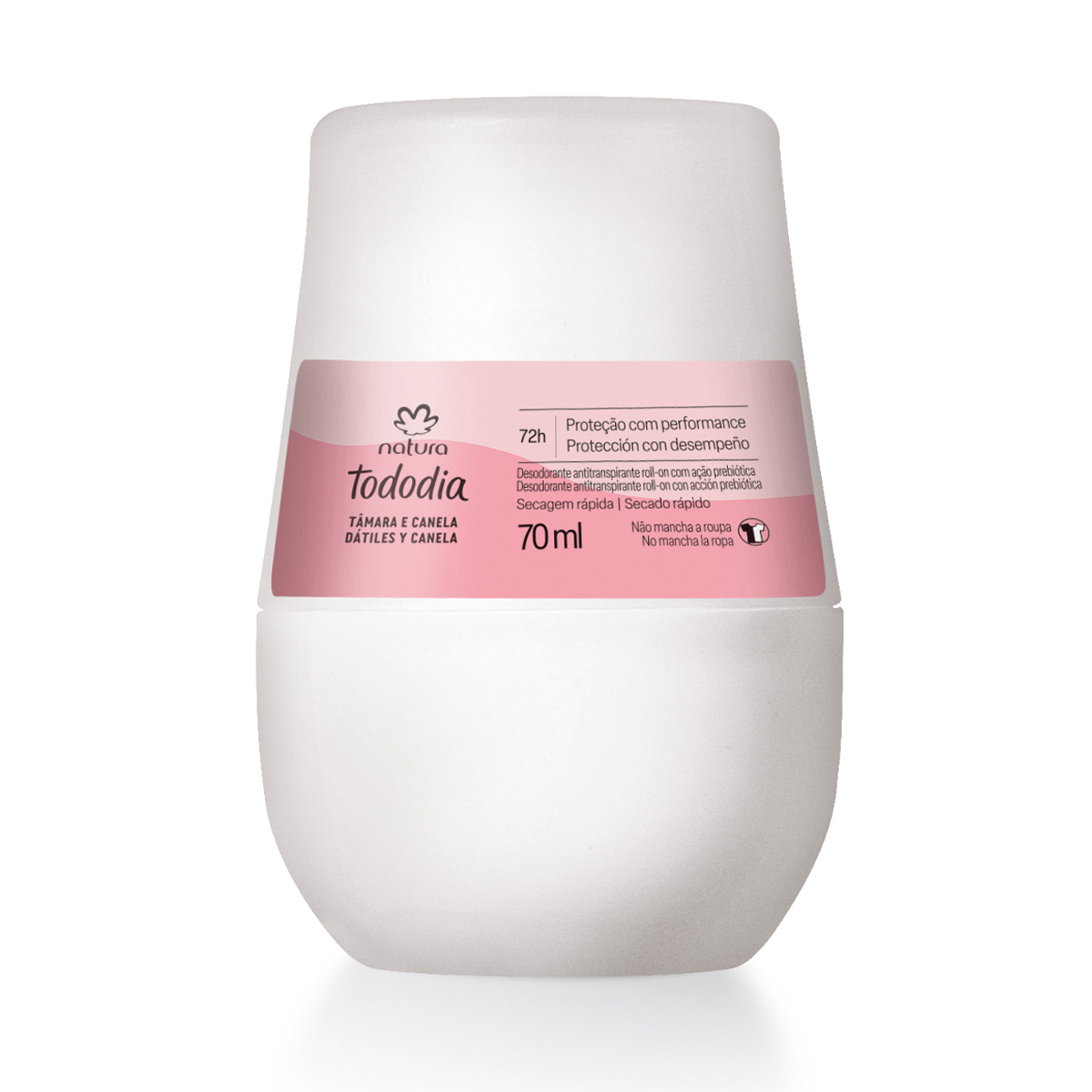 Desodorante Antitranspirante Roll-on Tododia Tâmara e Canela 70 ml