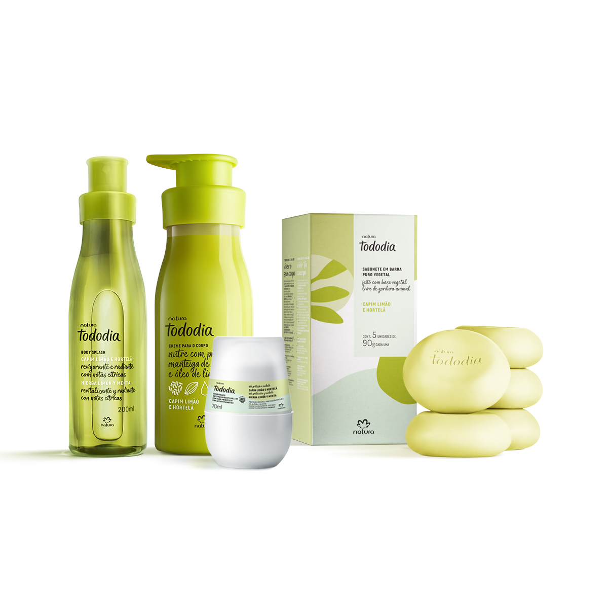 Kit Tododia Capim Limão e Hortelã Completo (4 produtos)