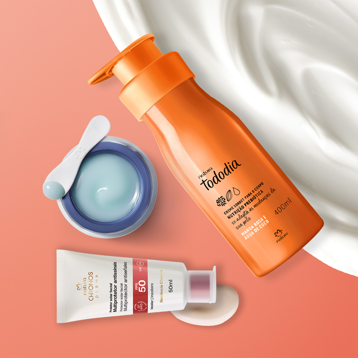 Kit Verão Chronos Derma e Tododia Manga Rosa e Água de Coco