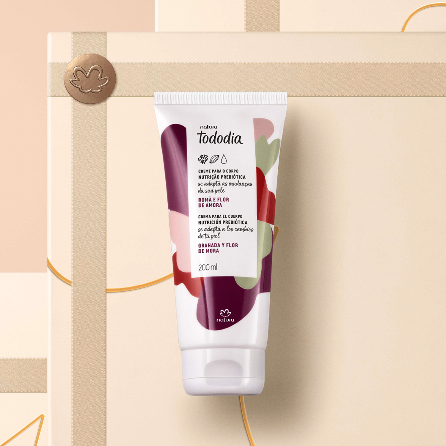 Creme Desodorante Nutritivo para o Corpo Tododia Romã e Flor de Amora