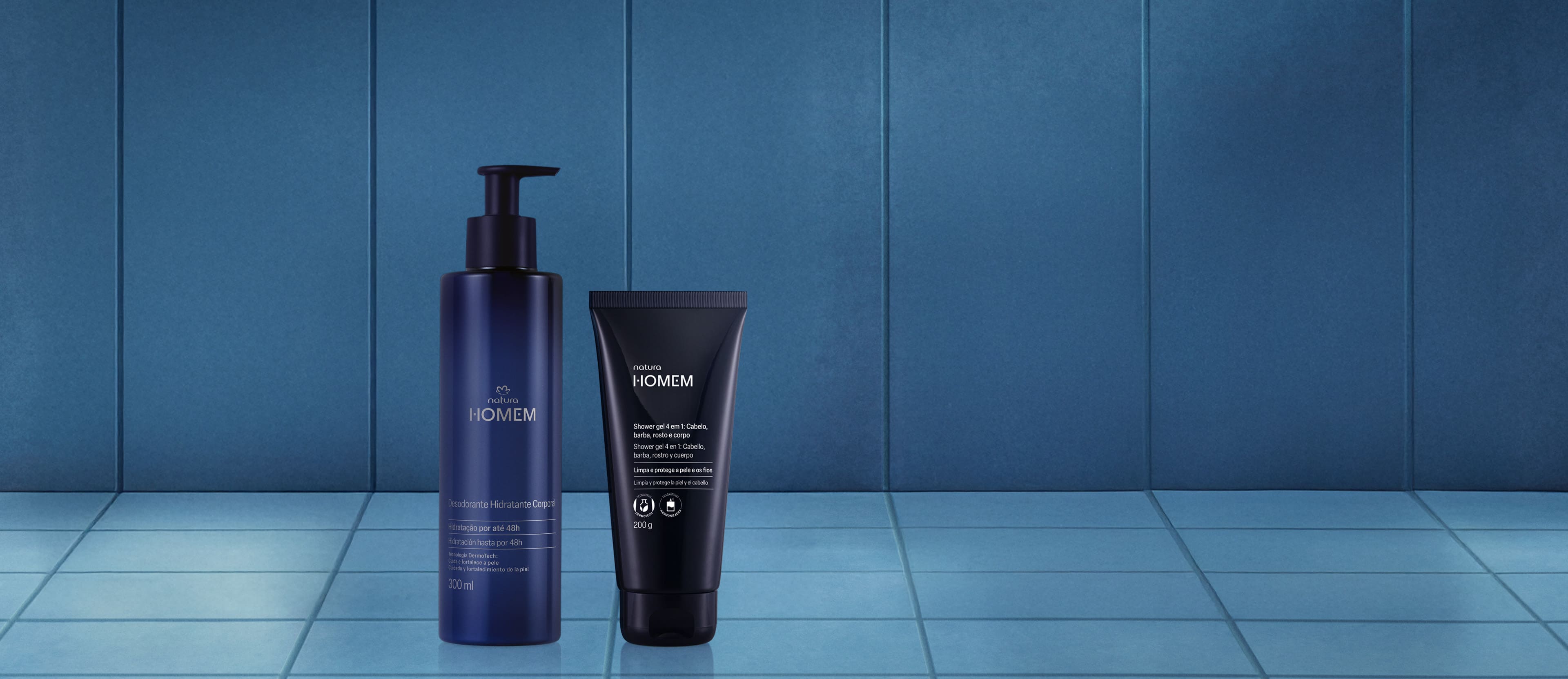 Kit Shower Gel e Desodorante Hidratante Corporal Natura Homem (2 produtos)