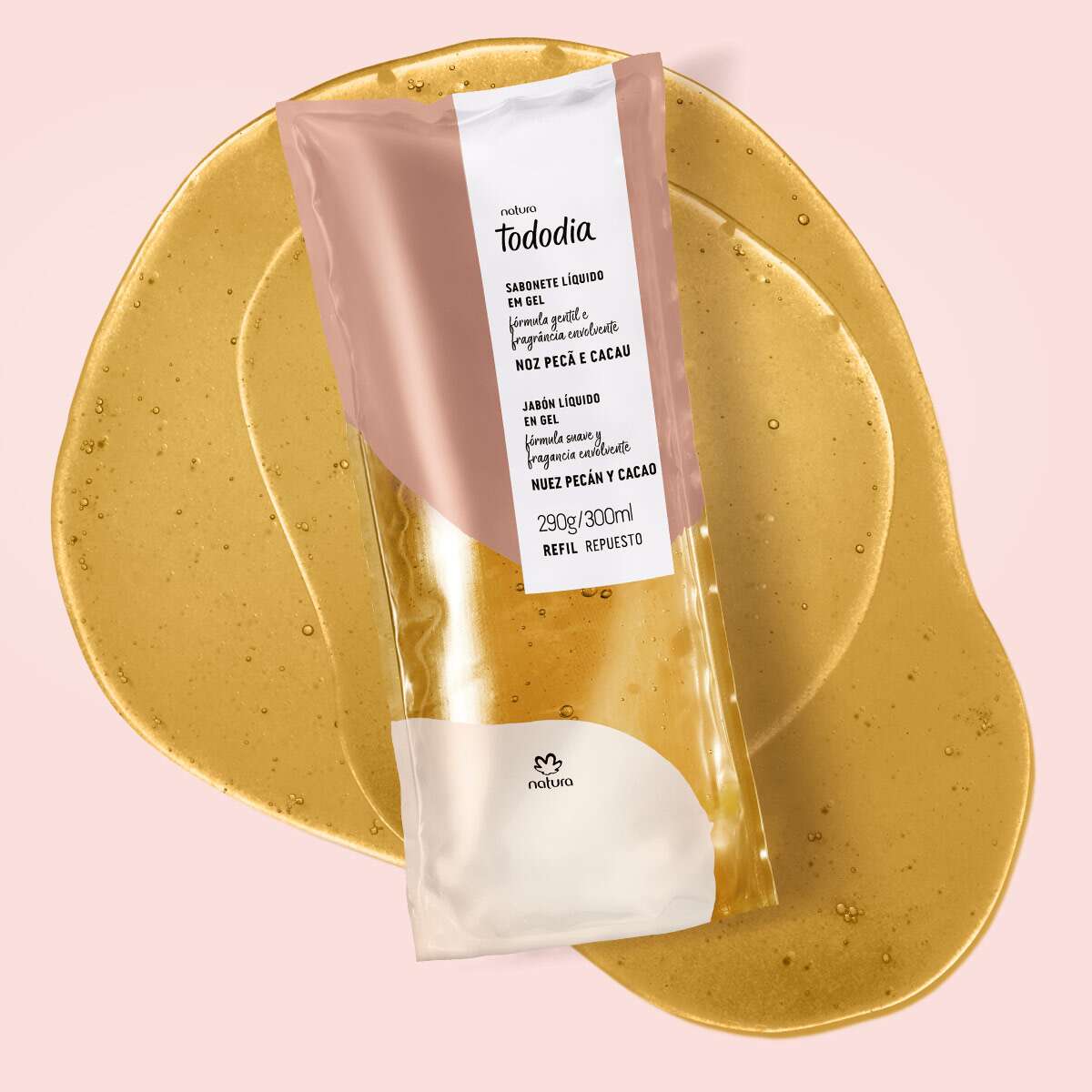 Refil Sabonete Líquido em Gel Tododia Noz Pecã e Cacau