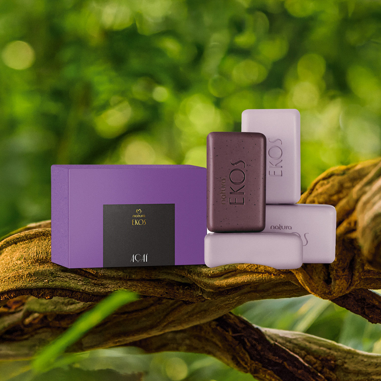 Sabonete em Barra Puro Vegetal Ekos Açaí (4 unidades)