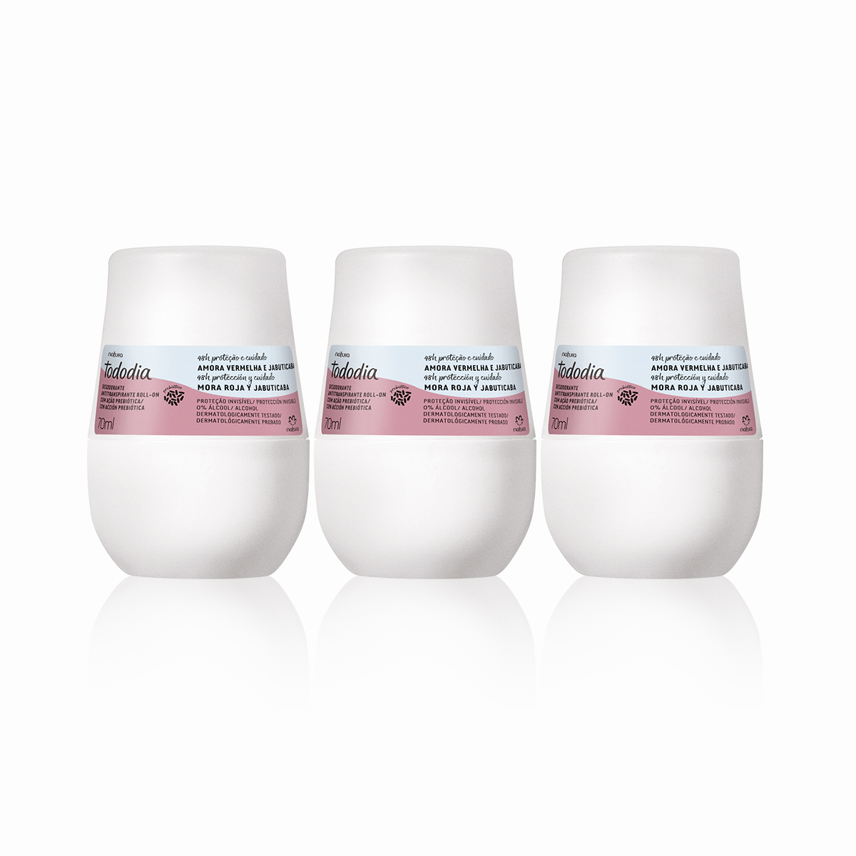 Kit Desodorante Antitranspirante Roll-on Amora Vermelha e Jabuticaba (3 unidades) Kit Desodorante Antitranspirante Roll-on Amora Vermelha e Jabuticaba (3 unidades)