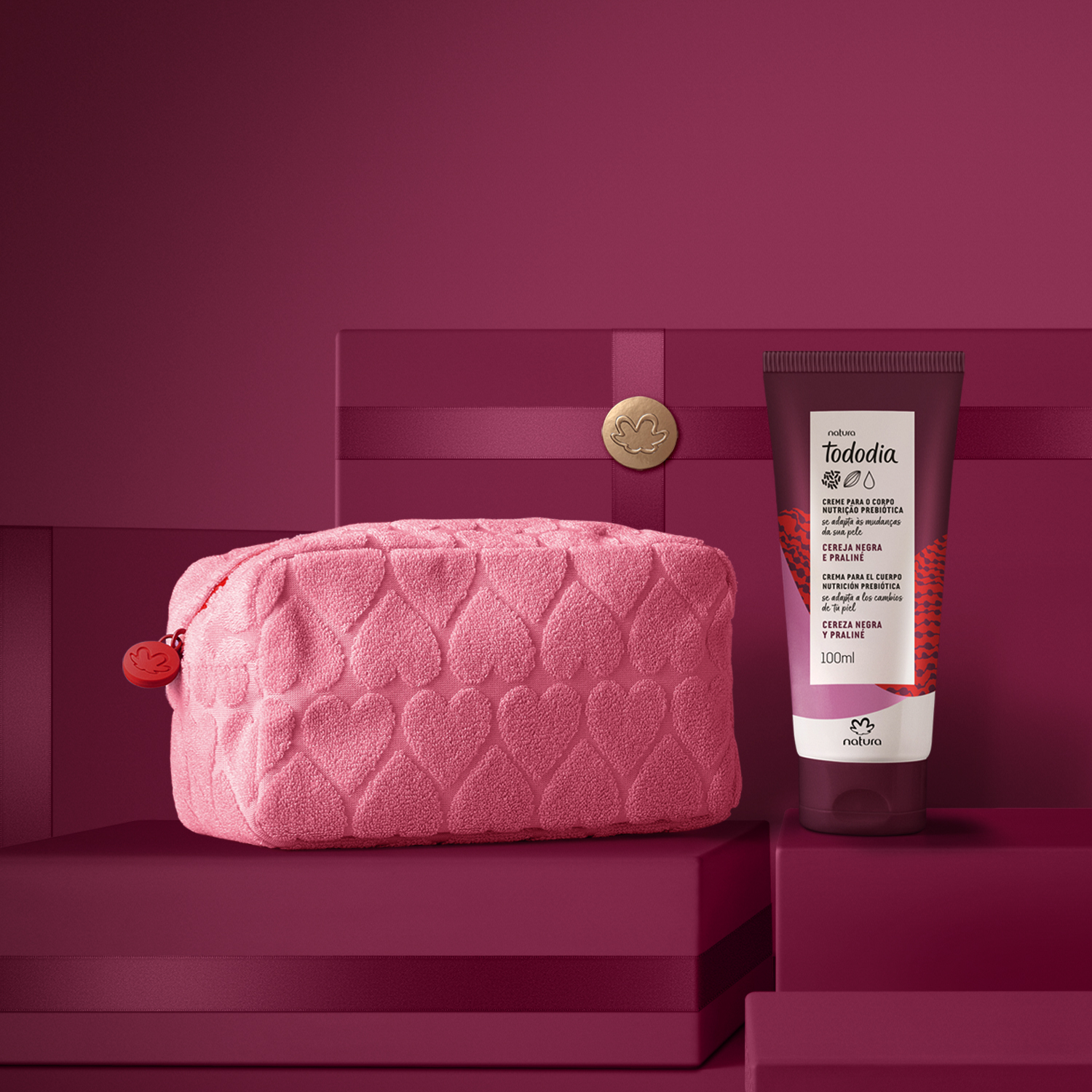 Presente Tododia Cereja Negra e Praliné com acessório (2 produtos)