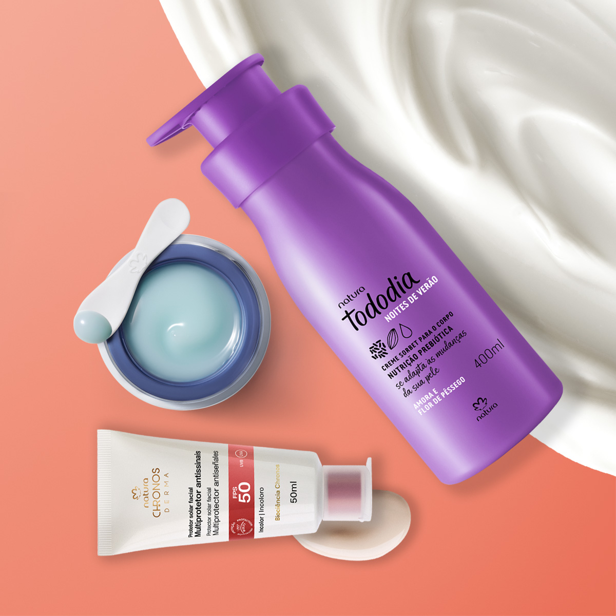 Kit Verão Chronos Derma e Tododia Amora e Flor de Pêssego