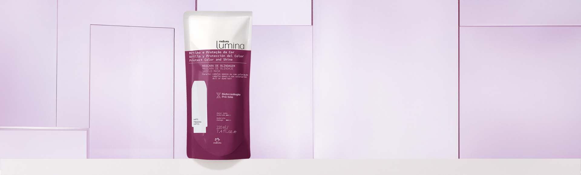 Refil Máscara de Blindagem para Cabelos Opacos ou com Coloração Lumina