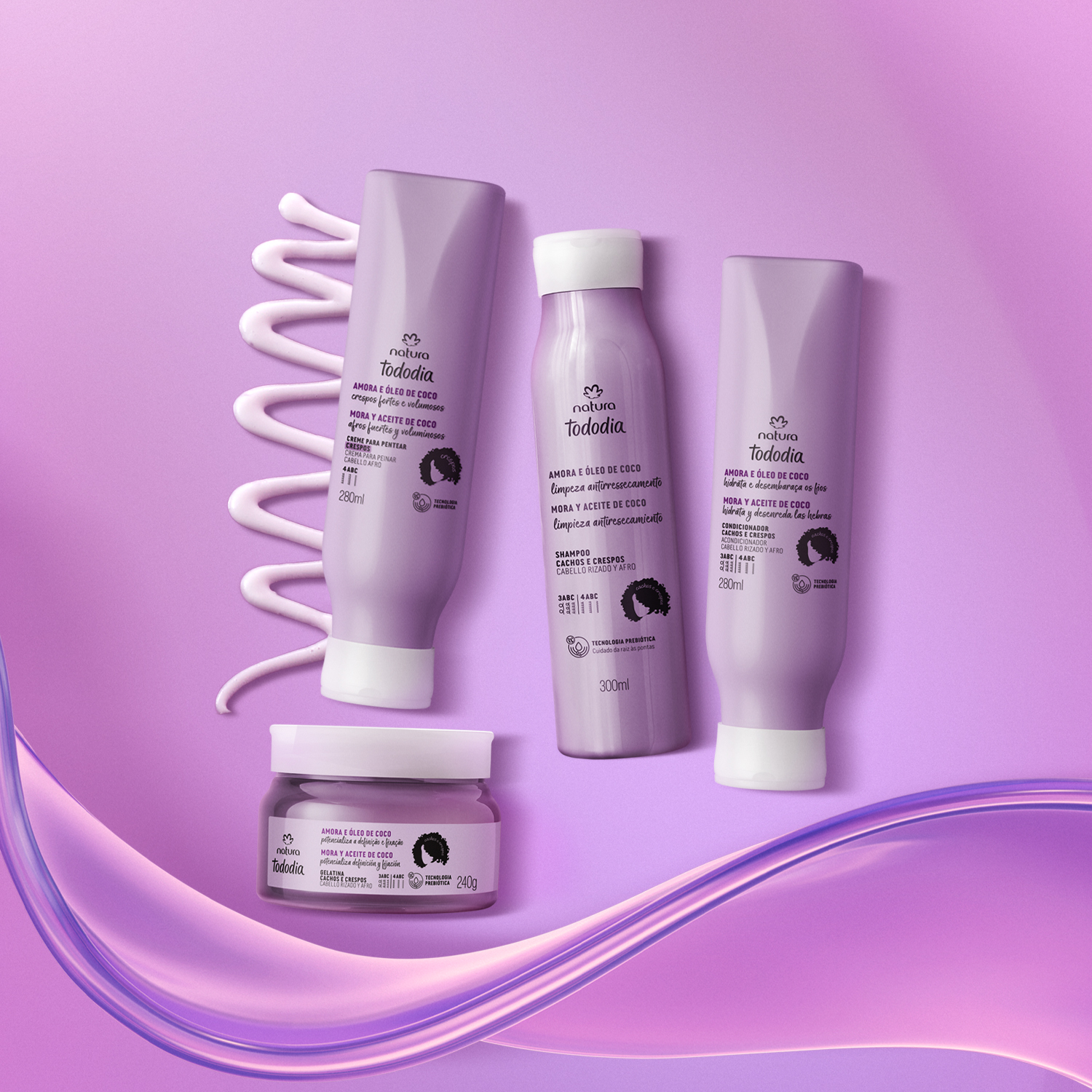 Kit Crespos Tododia Amora e Óleo de Coco (4 produtos)