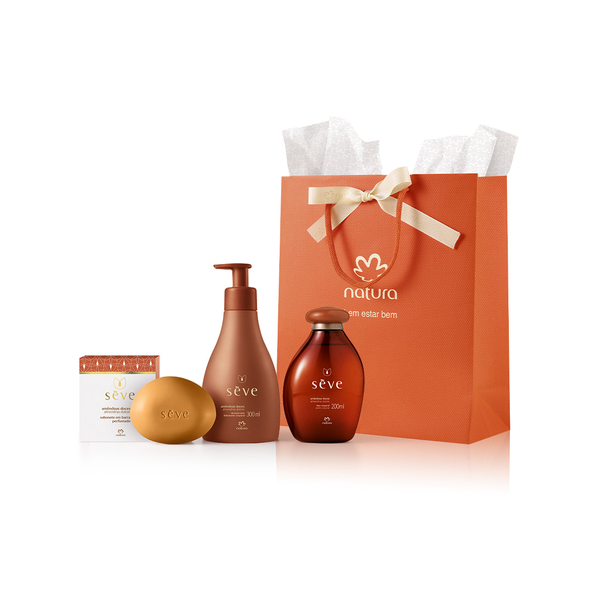 Presente Natura Sève Amêndoas Doces (3 produtos) Presente Natura Sève Amêndoas Doces (3 produtos)