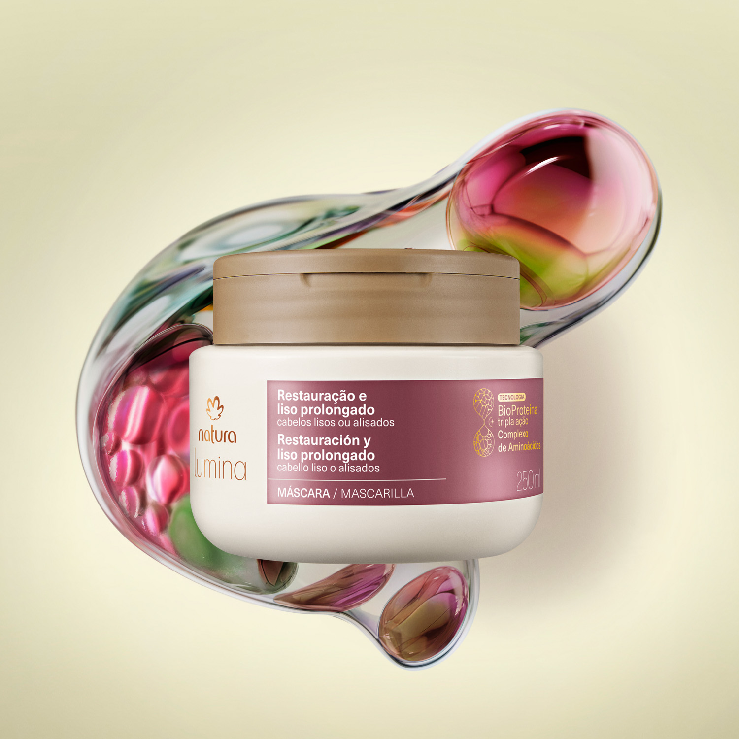 Máscara Lumina Restauradora para Restauração e Liso Prolongado