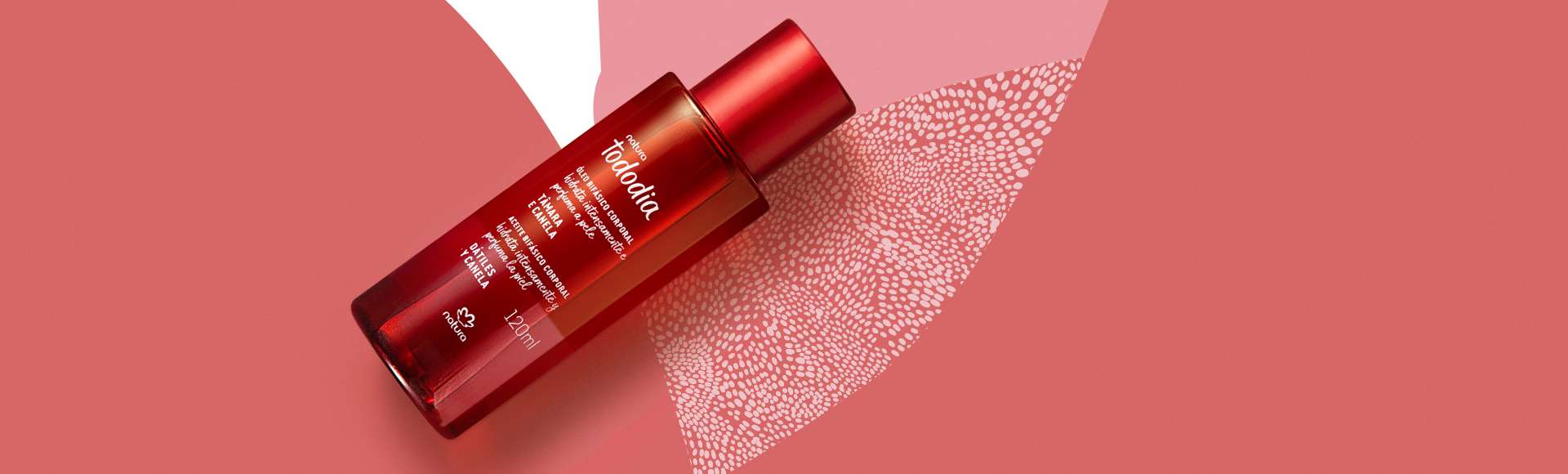 Óleo Bifásico Desodorante Hidratante Corporal Tododia Tâmara e Canela 120 ml