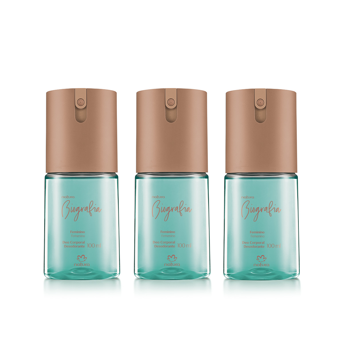 Kit Desodorante Corporal Feminino Natura Biografia (3 produtos)