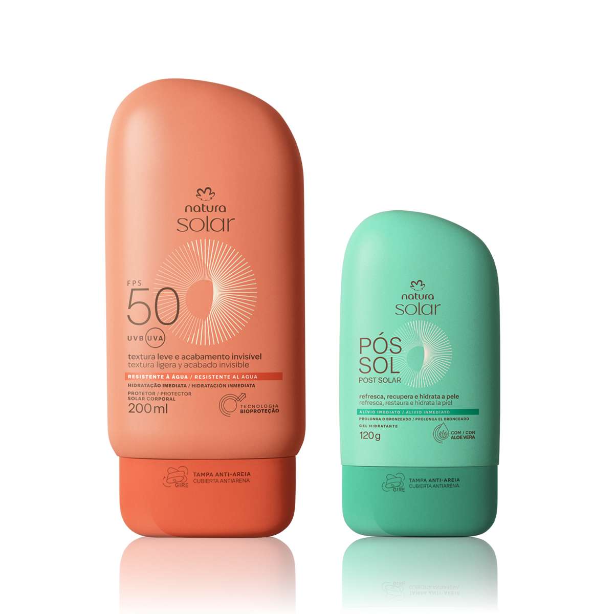 Kit Protetor Solar Corporal FPS 50 e Gel Hidratante Pós-sol Natura Solar