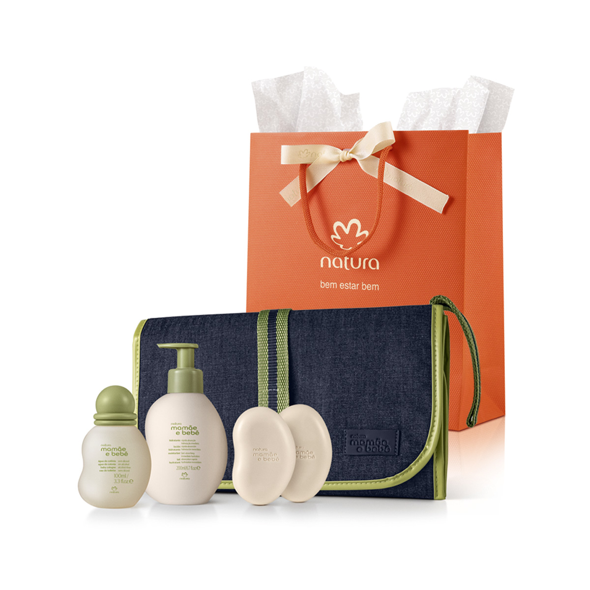 Presente Natura Mamãe e Bebê com Acessório (4 produtos)