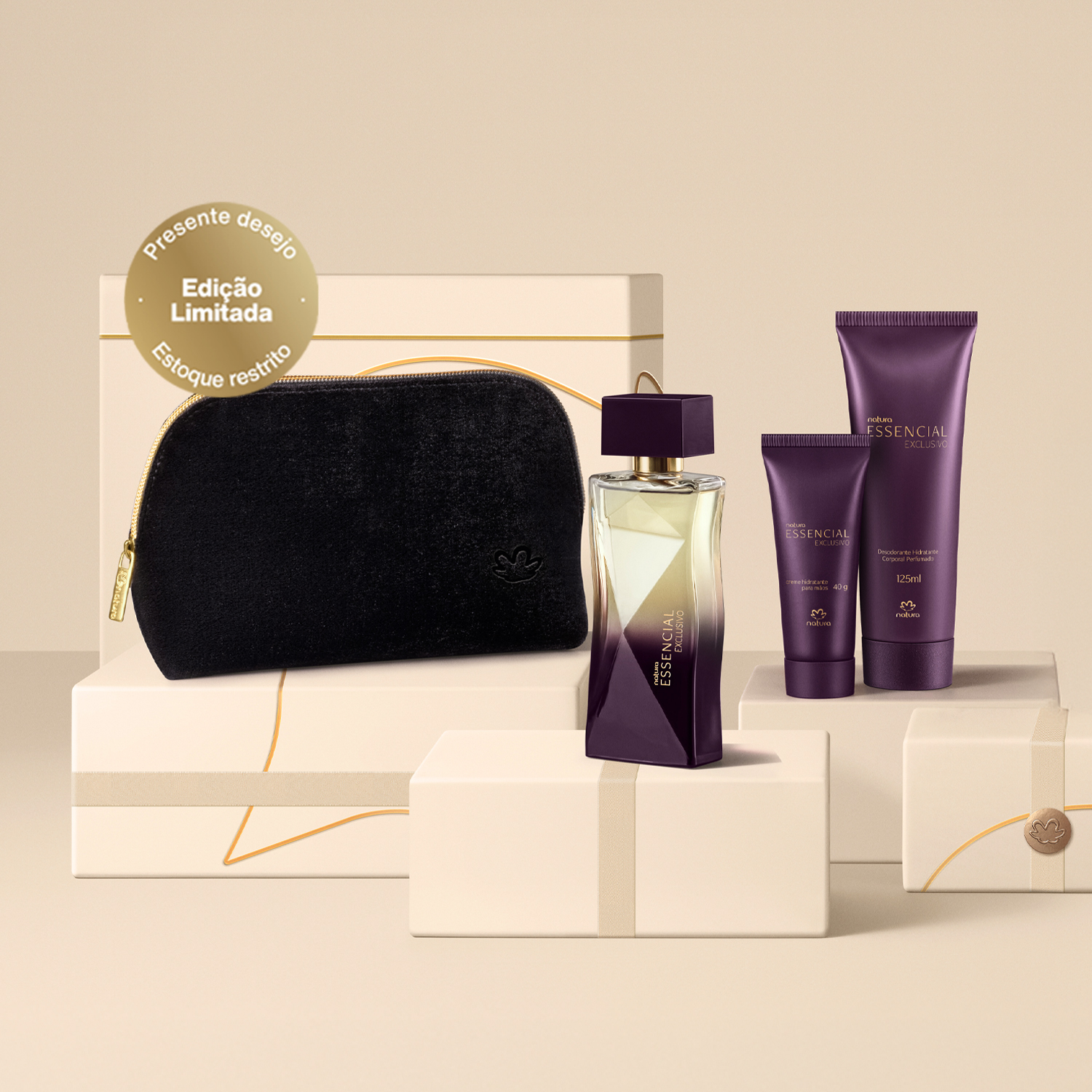 Presente Natura Essencial Exclusivo com Acessório (4 produtos)