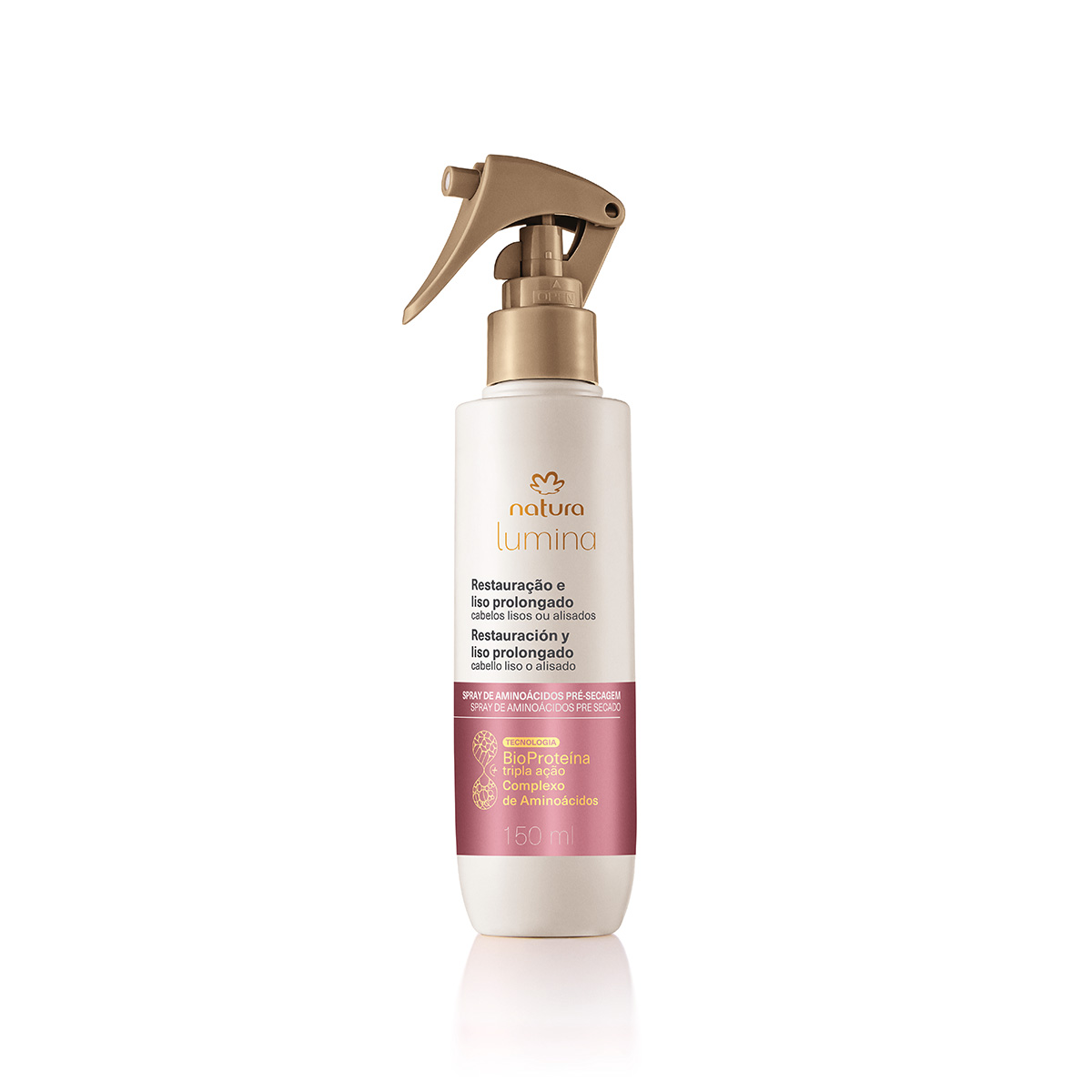 Spray de Aminoácidos Lumina Pré-Secagem para Restauração e Liso Prolongado 150 ml Spray de Aminoácidos Lumina Pré-Secagem para Restauração e Liso Prolongado 150 ml