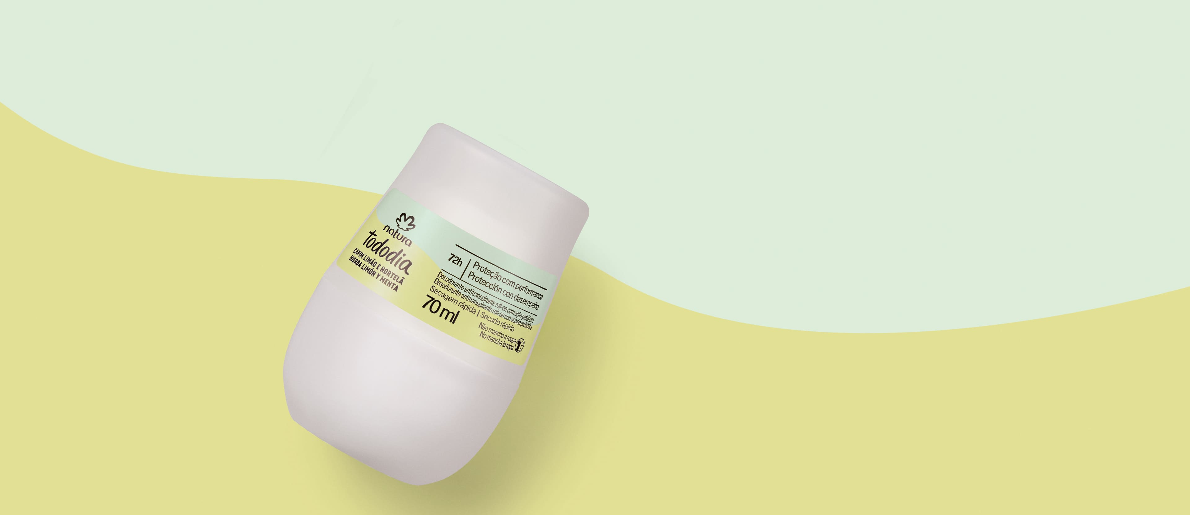 Desodorante Antitranspirante Roll-on Tododia Capim Limão e Hortelã