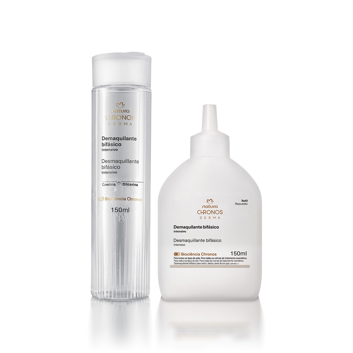 Kit Demaquilante Bifásico com Refil Chronos Derma