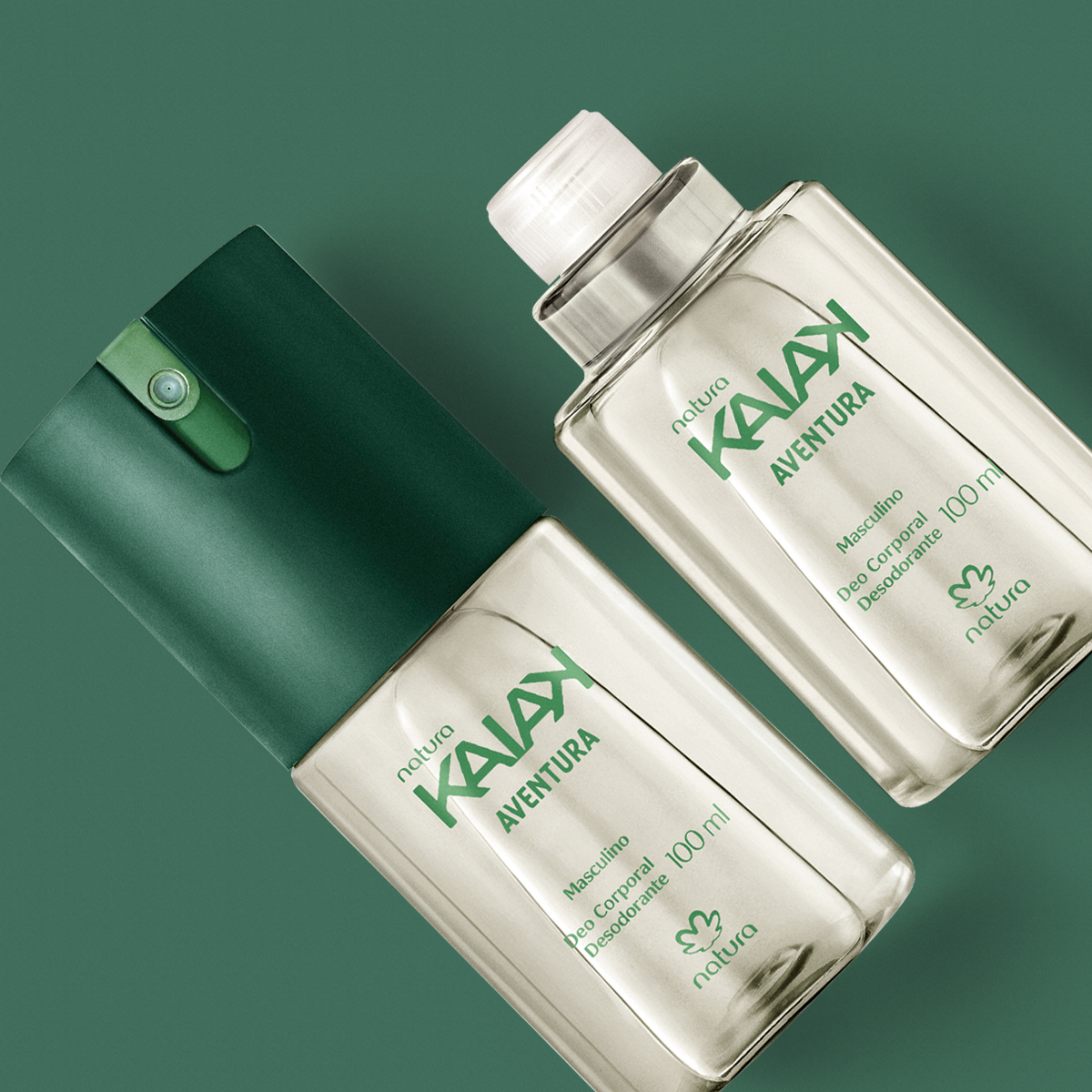 Kit Desodorante Corporal Kaiak Aventura Masculino com Refil (2 produtos)