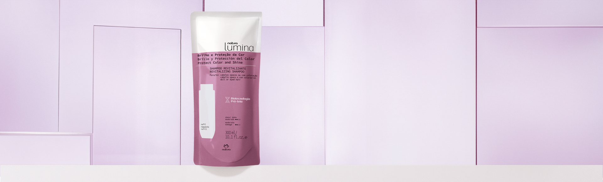 Refil Shampoo Revitalizante para Cabelos Opacos ou com Coloração Lumina