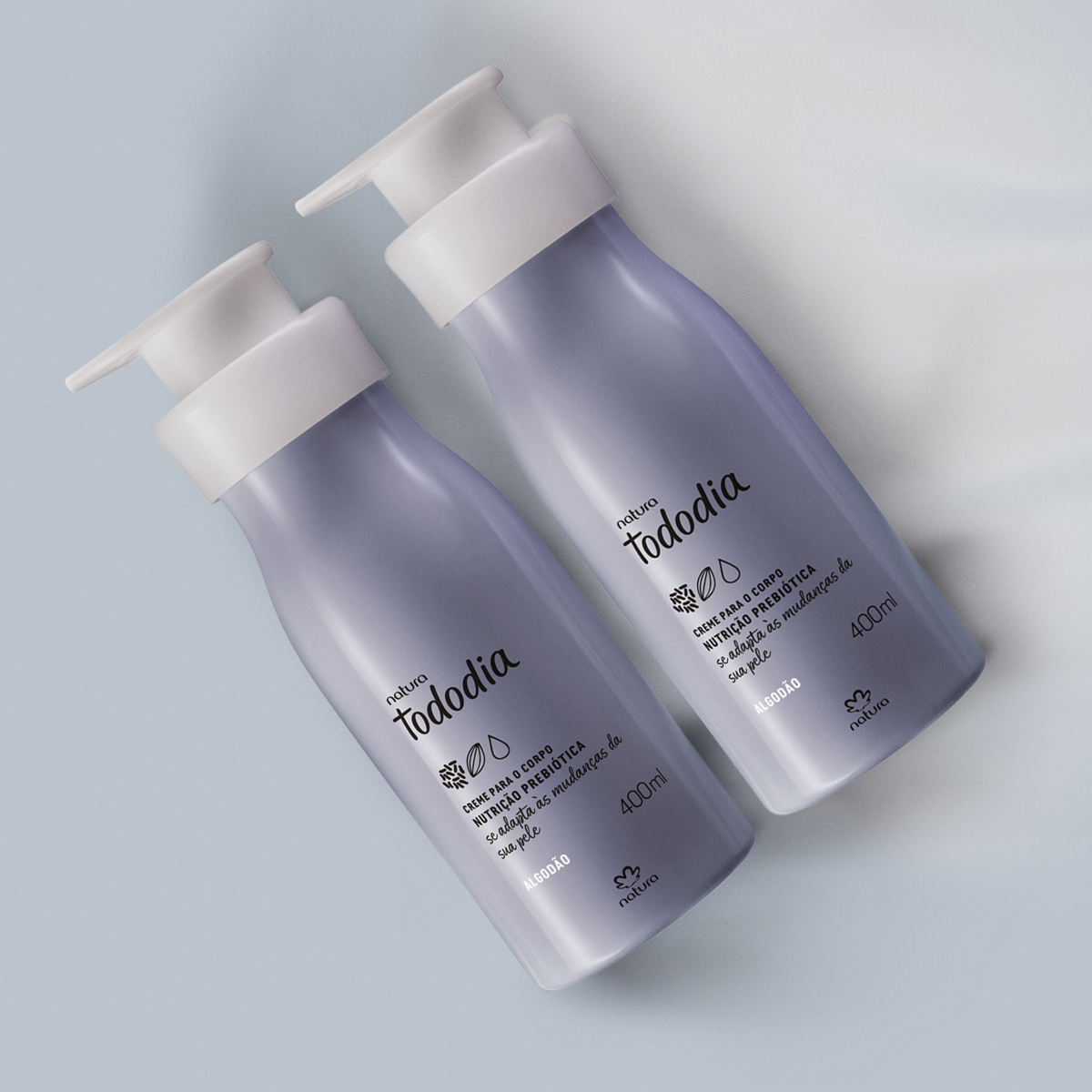 Kit Creme Desodorante Nutritivo Para o Corpo Tododia Algodão (2 unidades)