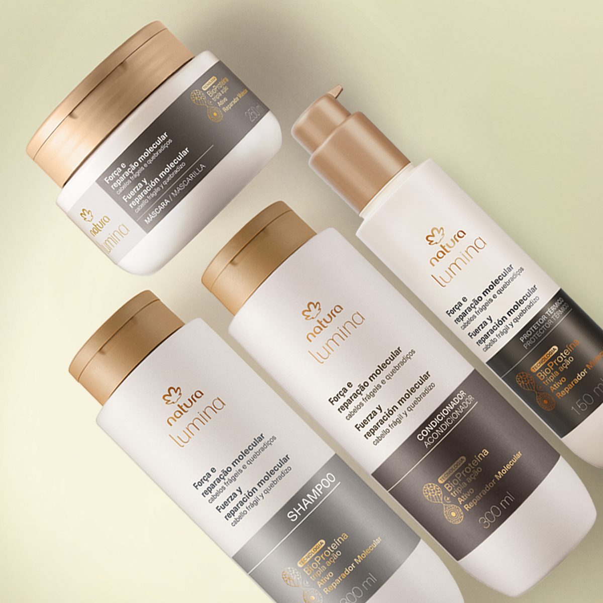 Kit Lumina Força e Reparação Molecular (4 produtos)