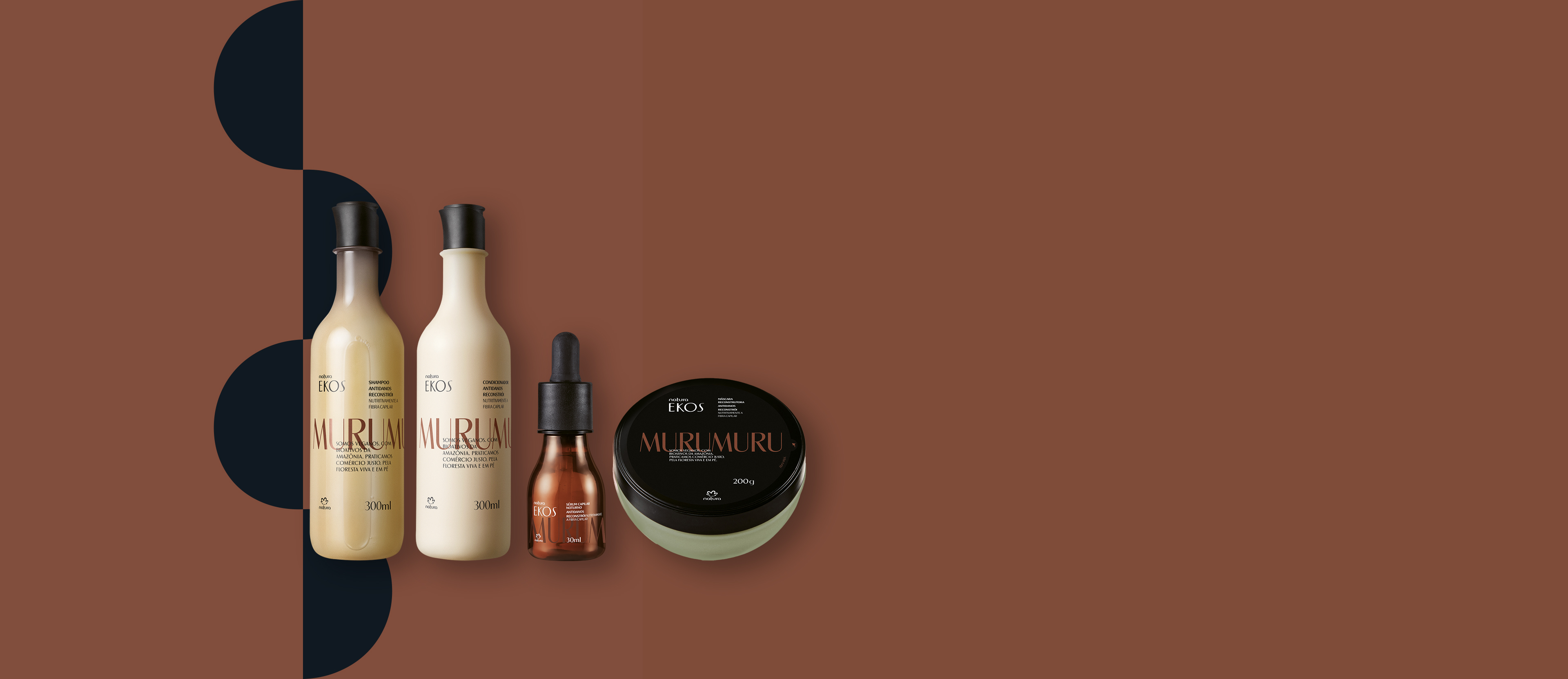Kit Ekos Murumuru Shampoo, Condicionador, Máscara e Sérum (4 produtos)