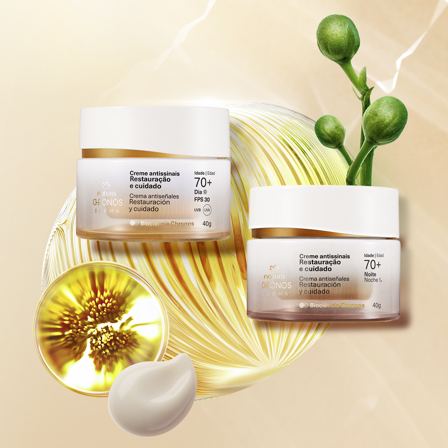 Kit Dupla Antissinais 70+ Chronos Derma (2 produtos)