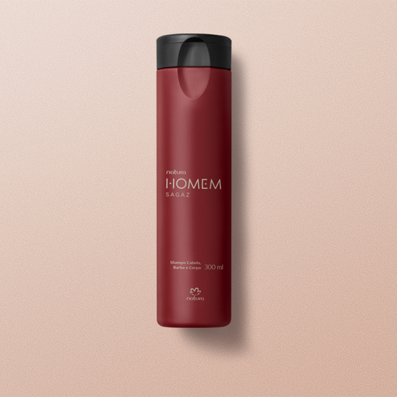 Shampoo Cabelo Barba e Corpo Natura Homem Sagaz 300 ml