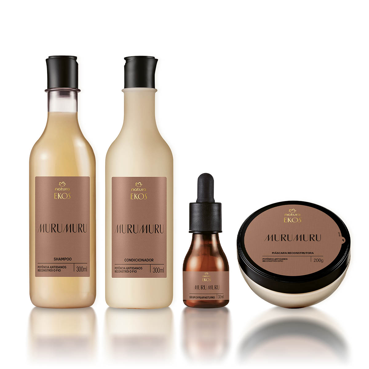 Kit Ekos Murumuru Shampoo, Condicionador, Máscara e Sérum