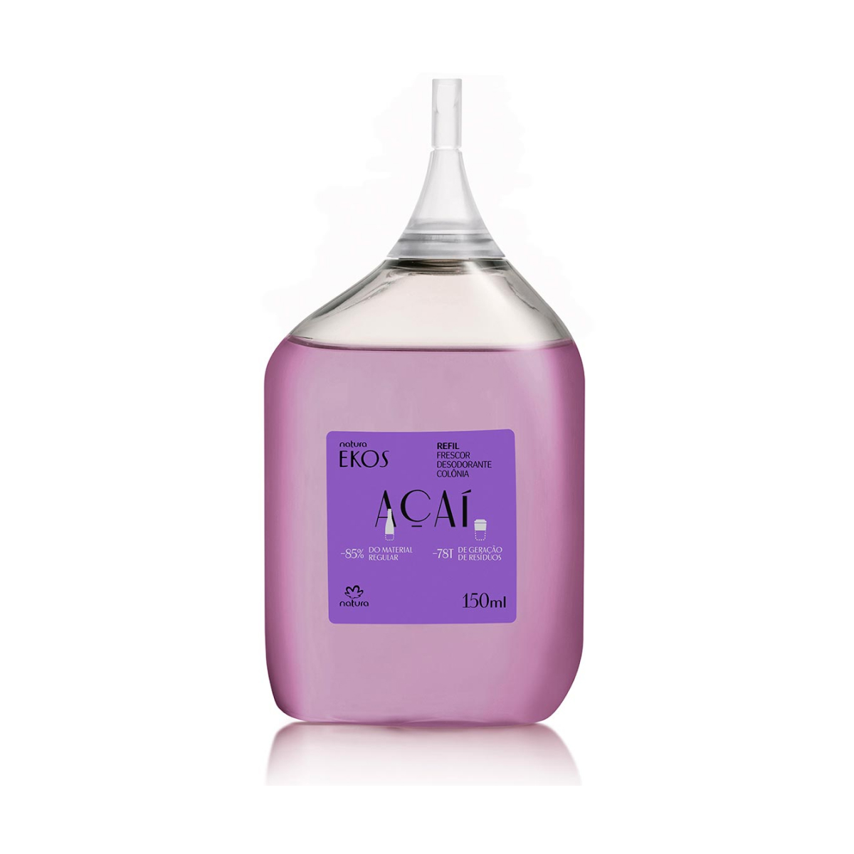 Refil Desodorante Colônia Frescor Feminino Açaí Ekos 150 ml