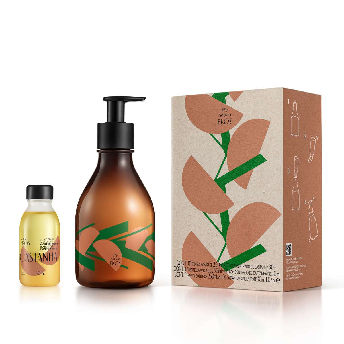 Kit Concentrado Corporal em Creme Ekos Castanha