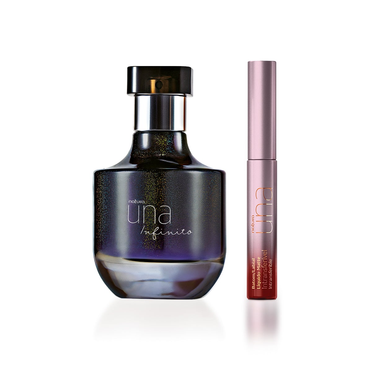 Kit Una Infinito + Batom Líquido Matte Una Vermelho (2 produtos)