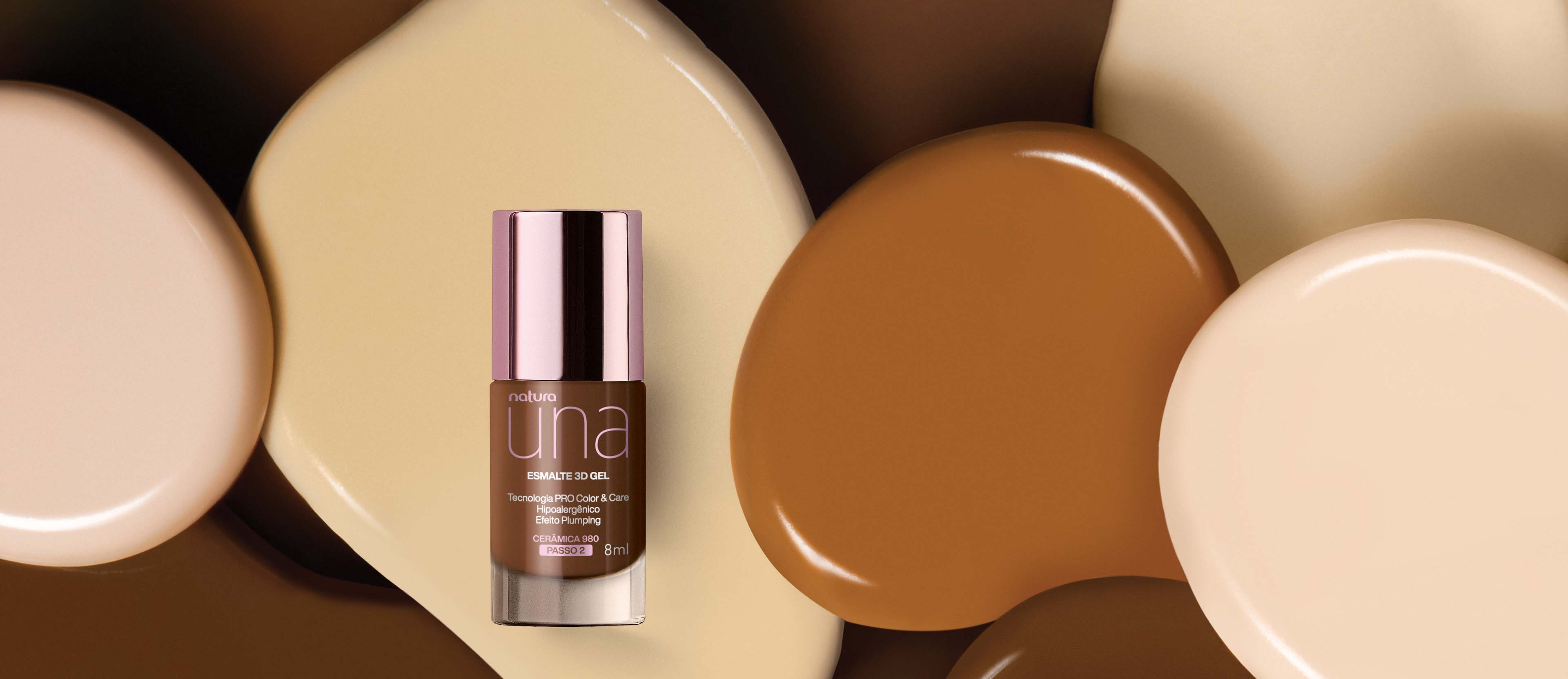Esmalte 3D Gel Una 8 ml - Cerâmica 980