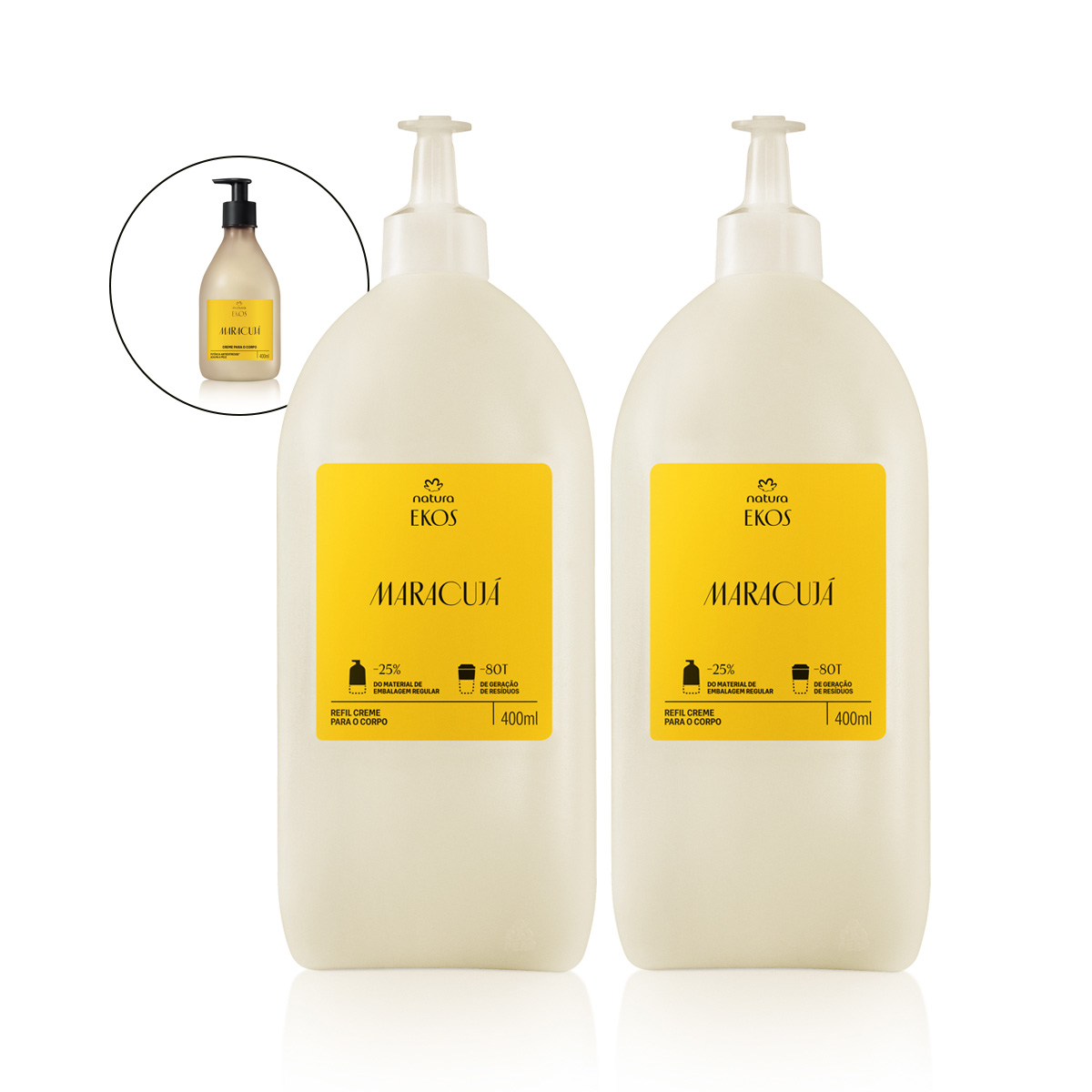 Kit Creme Desodorante Hidratante para o Corpo Ekos Maracujá