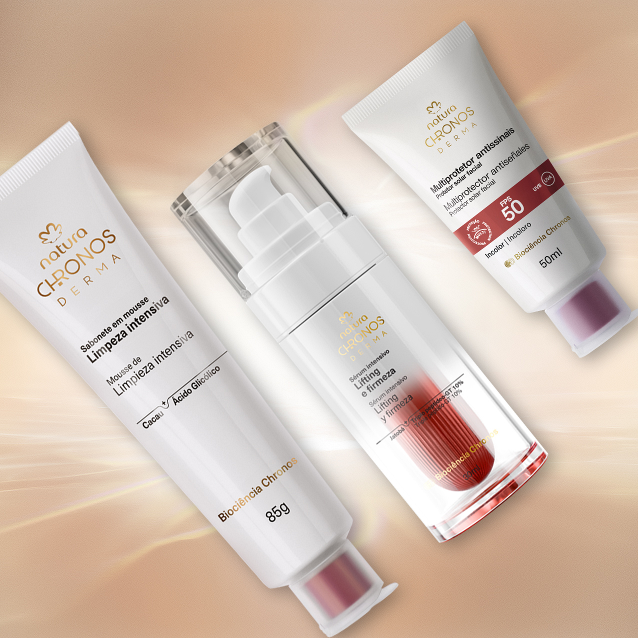 Kit Rotina Flacidez Chronos Derma (3 produtos)