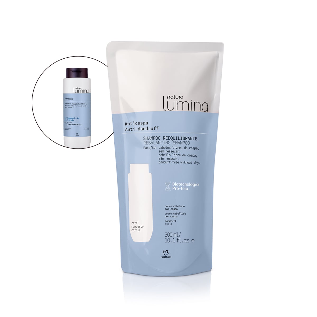 Refil Shampoo Reequilibrante Anticaspa Lumina