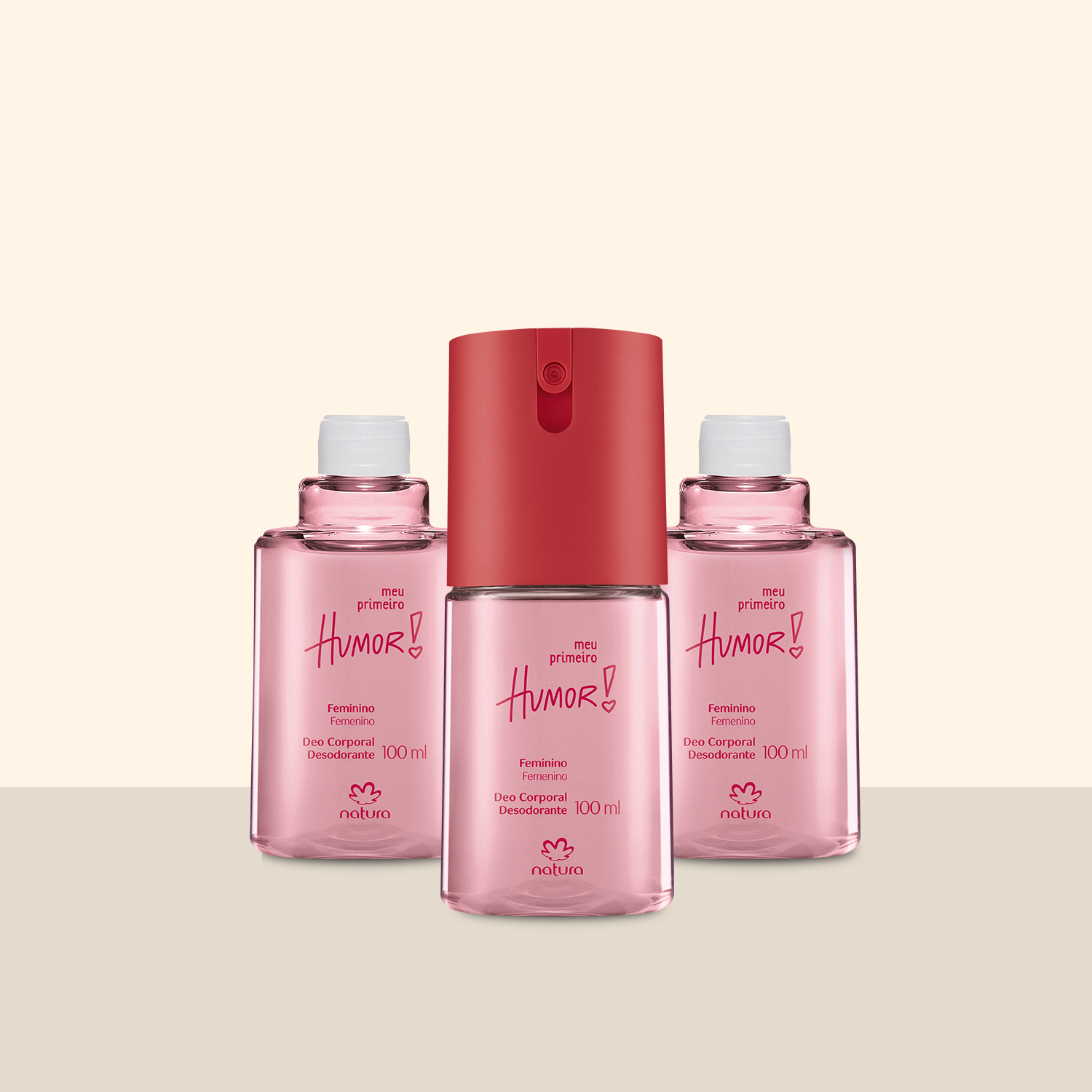 Kit Desodorante Spray Corporal Meu Primeiro Humor Feminino (3 produtos)
