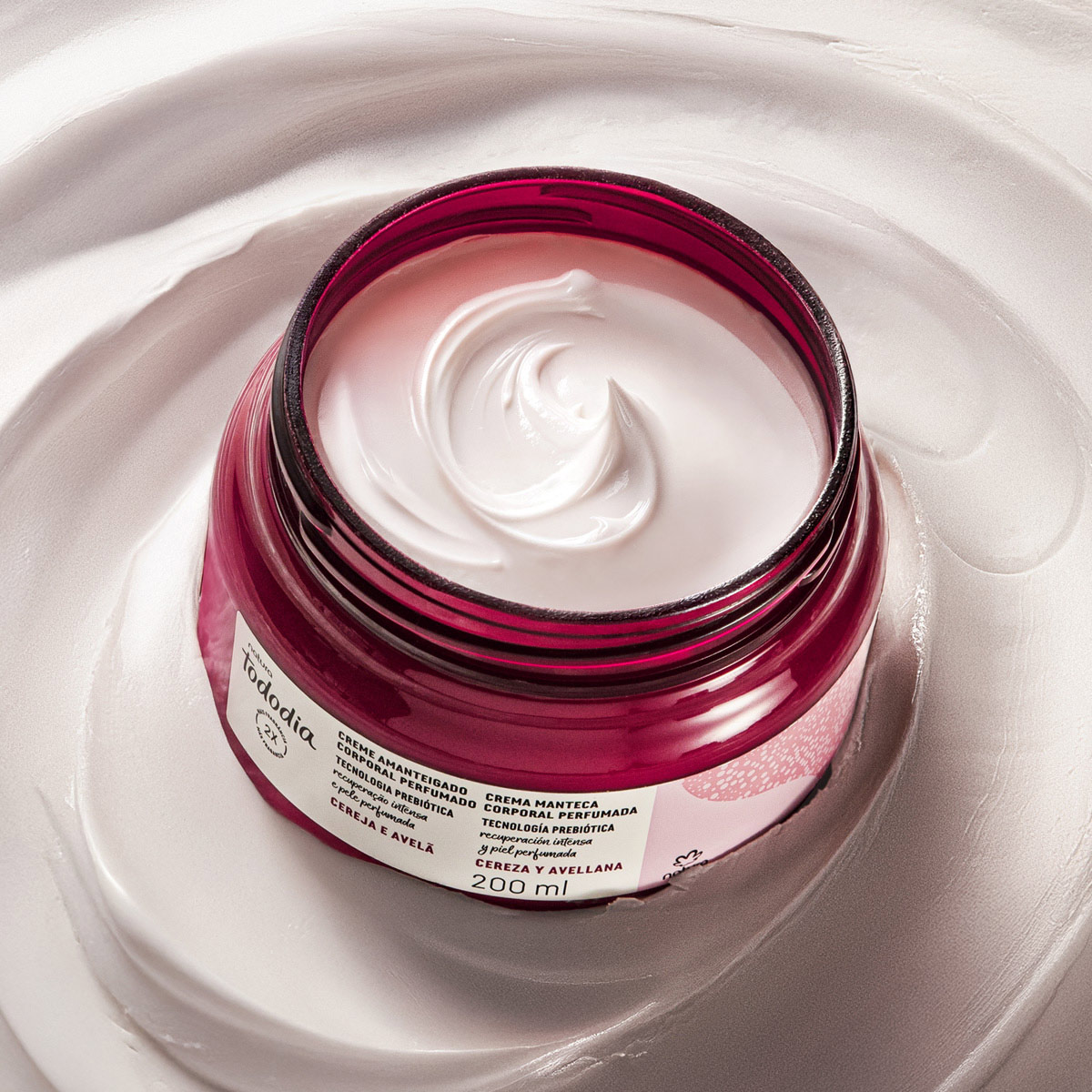 Creme Amanteigado Corporal Perfumado Tododia Cereja e Avelã